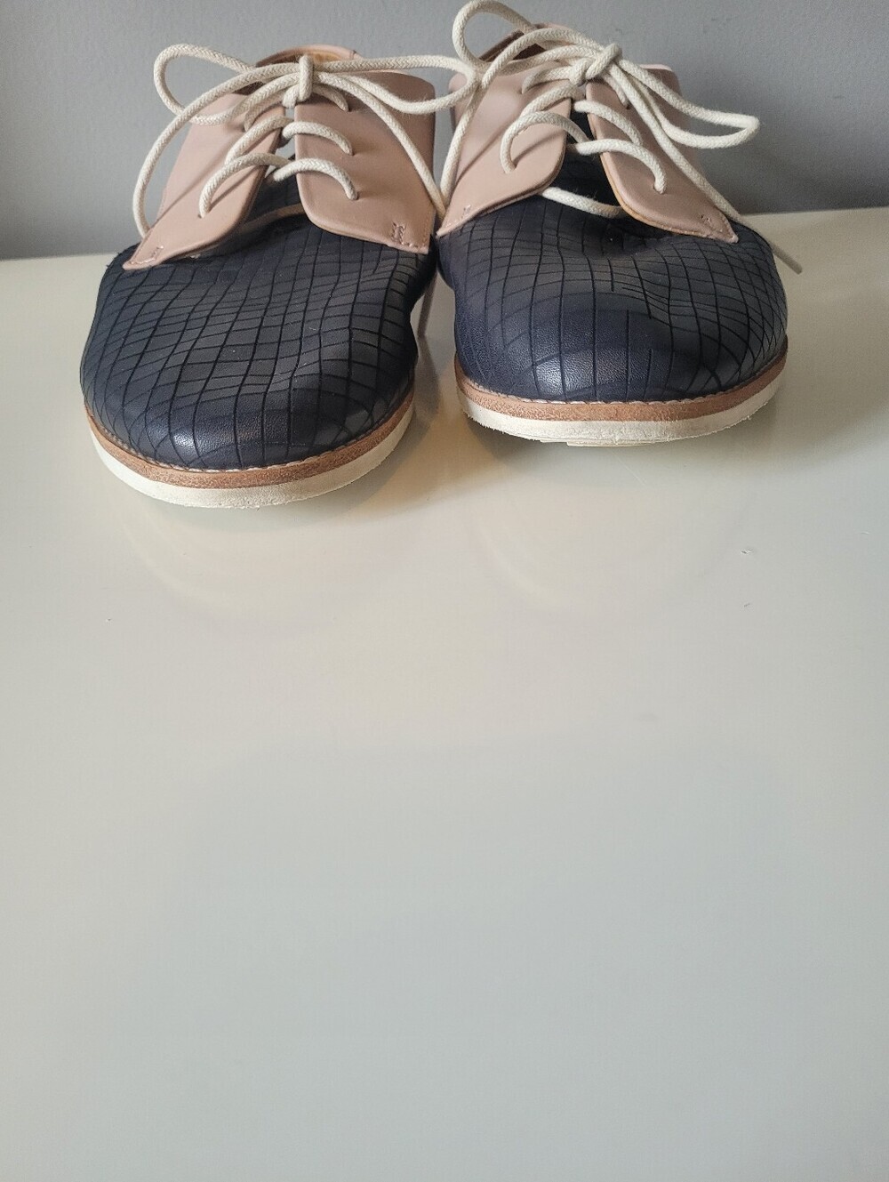 Rollie Derby Slingback In Scored Navy/Snow Pink, VGUC, Size 39 - Picture 3 of 10